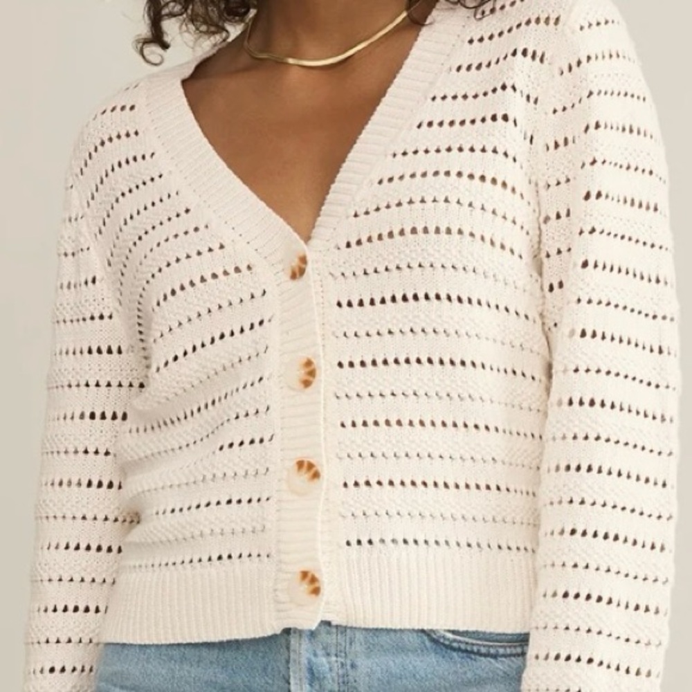 Z Supply Romance Cardigan in Sea Salt